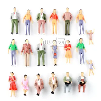 

20pcs Painted Model Passenger People Figures Train Diorama Scenery 1:30 G Scale