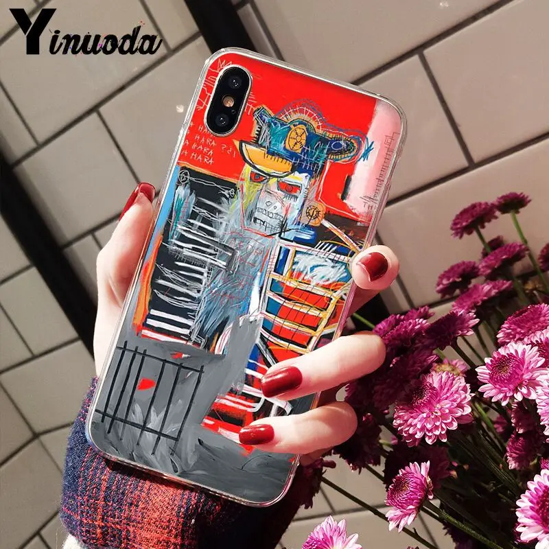 Yinuoda Jean Michel Basquiat Art Graffiti Smart Cover прозрачный мягкий чехол для телефона для iPhone 8 7 6 6S Plus X XS MAX 5 5S SE XR - Цвет: A12