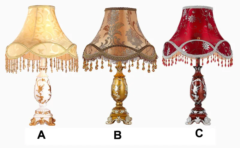 Настольные лампы в европейском стиле с держателем E27 для спальни, гостиной, прикроватные настольные лампы, настольная лампа, декоративный абажур