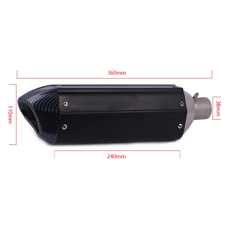 Motocicleta Universal silenciador de Escape escapar con DB-KILLER 38mm FL125 GSX-R125 GSX-S125 PCX CBR125R NSF100 Ape50 Ape100 CBR125R