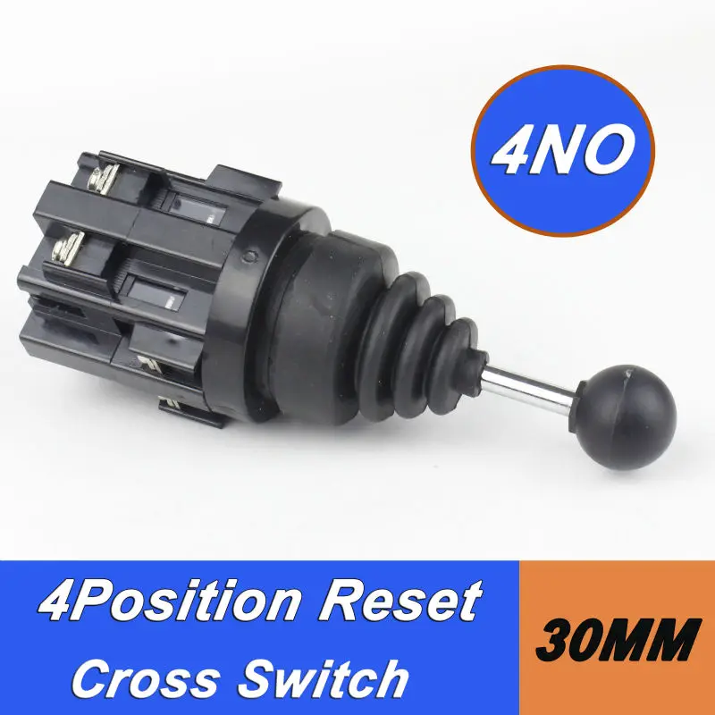

1pcs Monolever switch 4positions Cross switch returnable or stable joystick switch dia.30mm momentary 4NO