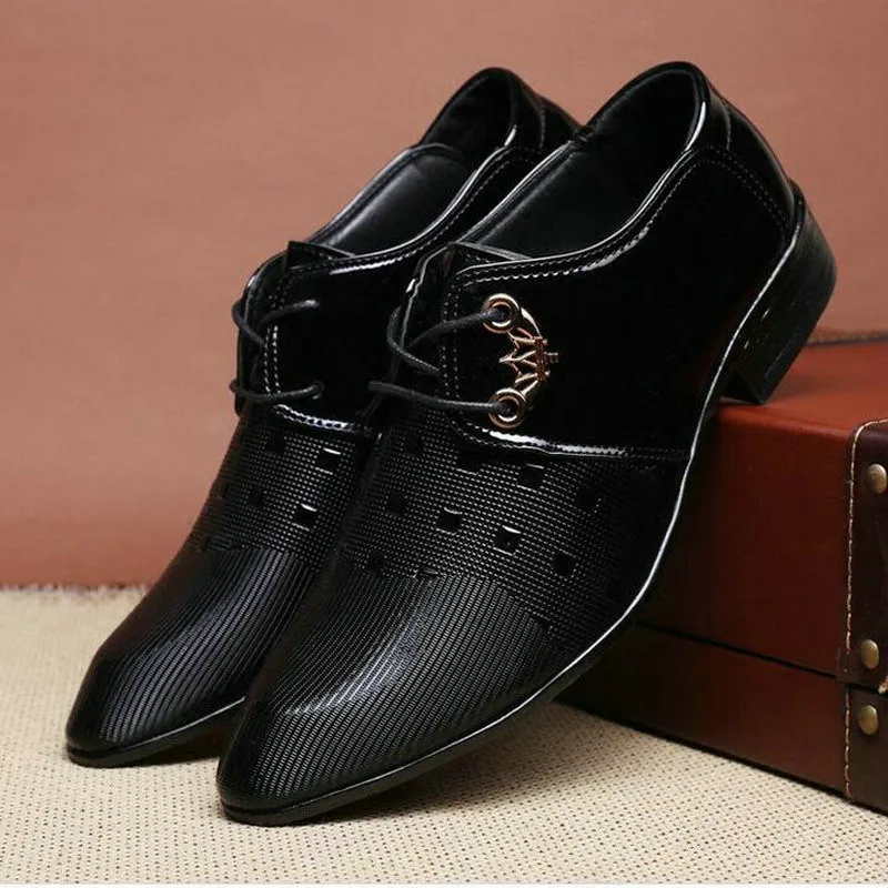 

Leather Oxford Shoes For Men Dress Shoes Men Formal Shoes Pointed Toe Business Wedding Plus Size Formal Wedding Shoes Luxury