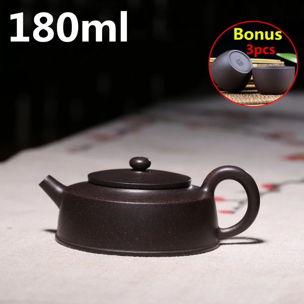 

Chinese Teapot Tea Set 180ml Tea Pot Porcelain Yixing Zisha Teapots Set Ceramic Famous Handmade Pots Tea Set Bonus 3 Cups 2017