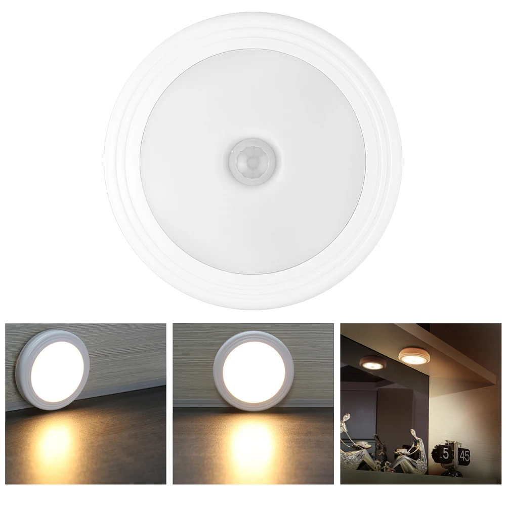 

AAA Battery Powered Magnetic Infrared IR Motion Sensor LED Night Light Auto On/Off Bedside Hallway Toilet Emergency Wall Lamp