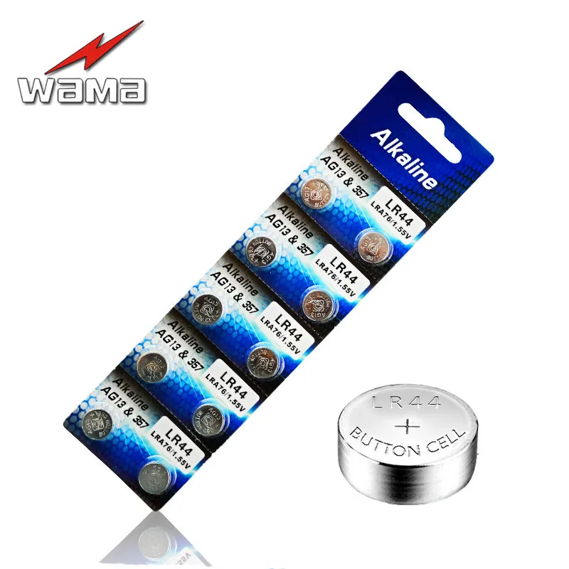 40x Wama AG13 Alkaline Coin Batteries 357A LR44 LRA76 L1154 1.55V