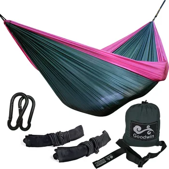 

Double Hammock - 24-Colors Available - Going Outdoors Backpacking Camping Or Hiking Get The Best Lightweight Parachute Hammock