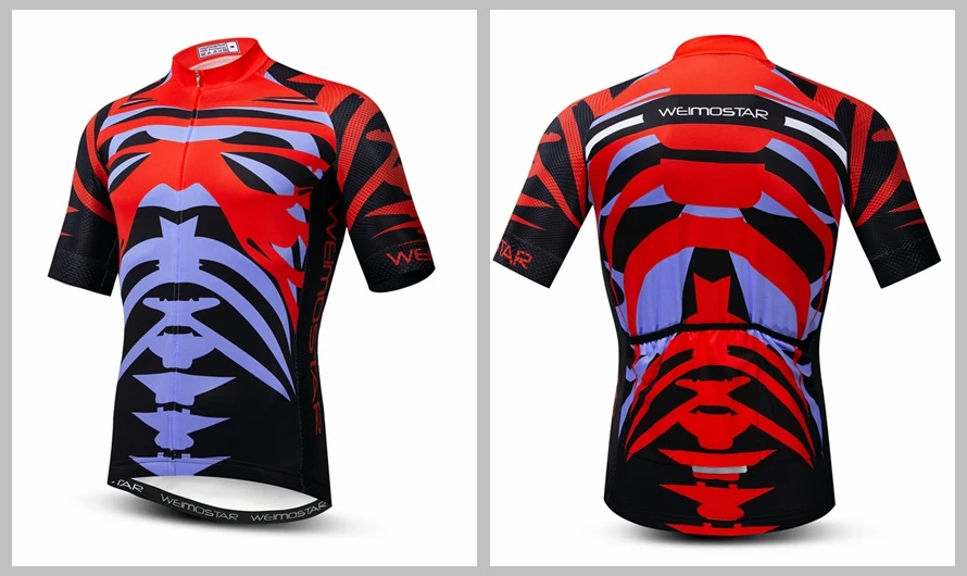 2020 Weimostar Cycling Jersey mens mtb Jerseys road Bike bicycle shirts Short Sleeve Ropa Ciclismo maillot Racing tops Black red