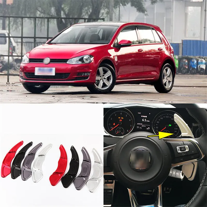 

Savanini 1pair Alloy Add-On Steering Wheel DSG Paddle Shifters Extension For VW Golf 7 2016