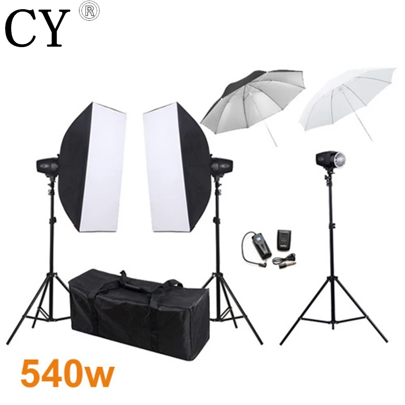 

Godox K-180A 540ws photography Softbox Flash Lighting Kits Flash Monolight Lightbox Stand Set Photo Studio Accessories PSK180G