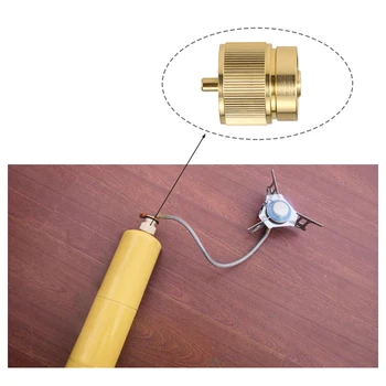 

Lixada Propane Fuel Tank Adapter Lindal Valve Output Camping Stove Tank Convert MAPP Gas Tank Adapter 1 LB Cylinder Input