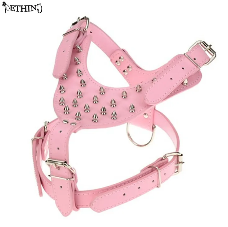 

Dog PU harness Spiked Studded PU Leather Dog Harness Large Dog Pitbull Bully Husky Terrier big dog harness Diamond pu harness