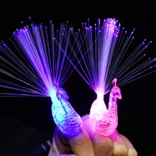 Детская Люминесцентная павлина лампочка на палец детская игрушка квадратная тумбочка игрушки Павлин открытый экран волоконно-оптический свет игрушки