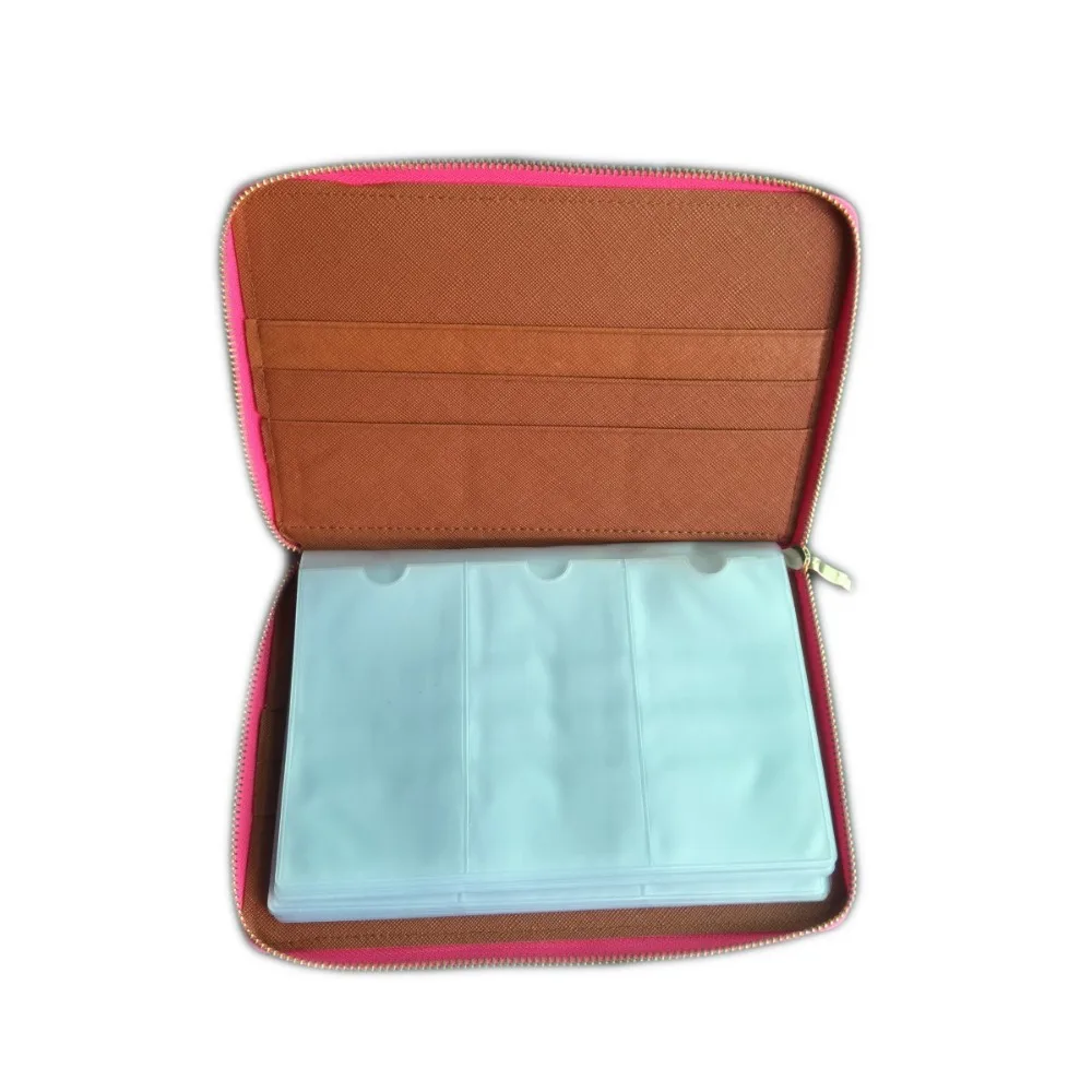 Billige 120 Slots PU Leder Nail art Stamping Fall für Dia 12X6 cm Schablone 2017 Neue Nagel Stempel Vorlage Halter Album Speicher