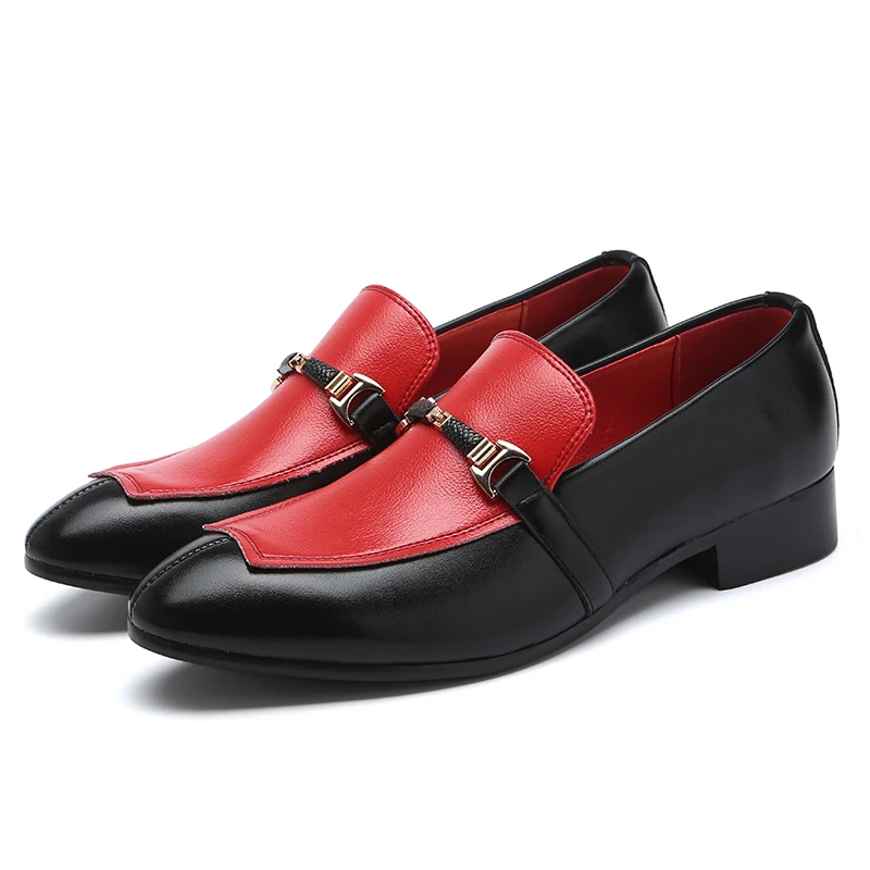 

NEW Luxury Handmade Patchwork Plus Size Men Leather Shoes Business Social Leather Shoes Men Formal Party Dress Shoes Loafers