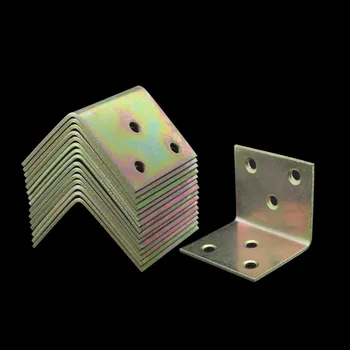 

10 Pcs/set Large Angle Triangle Bracket Layer Angle Iron Thickened Right Angle 90 Degree L Type Plated Furniture Connector