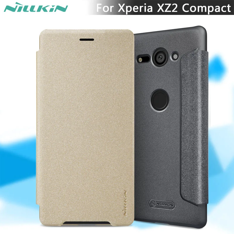

Case for Sony Xperia XZ2 Compact Flip Leather NILLKIN Sparkle flip cover PU Leather phone case For H8324 phone cases matte thin