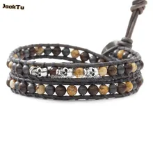 Гематит mix камни с изображениями череп обёрточная Бумага браслет для мужчин