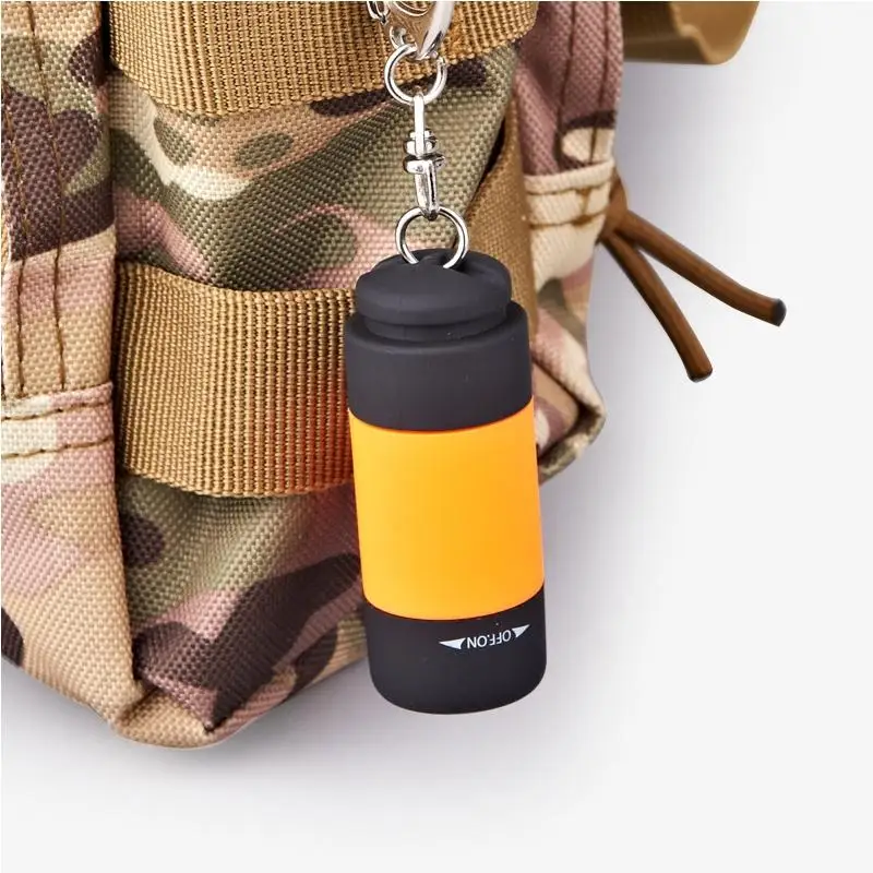 

KARRONG Portable Mini Keychain LED USB Rechargeable Pocket Torch Flashlight Light Lamp IP67 Waterproof Multicolor Flashlight