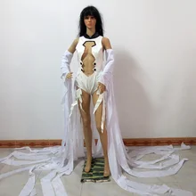 Anime Guilty Crown Yuzuriha Inori Cosplay Traje blanco Uniforme de lucha