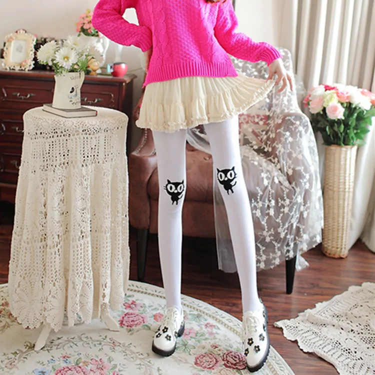 Lolita goth cartoon Princess diary Cat prime minister thick pantyhose J1D013 Lolita goth cartoon Princess diary Cat prime minister thick pantyhose J1D013