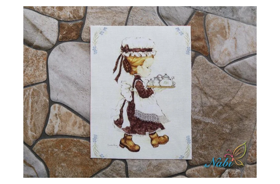 Сад принцесса девочка цифровая печать живопись ручная окрашенная ткань DIY шитье Лоскутное Ткань Скрапбукинг для сумочки
