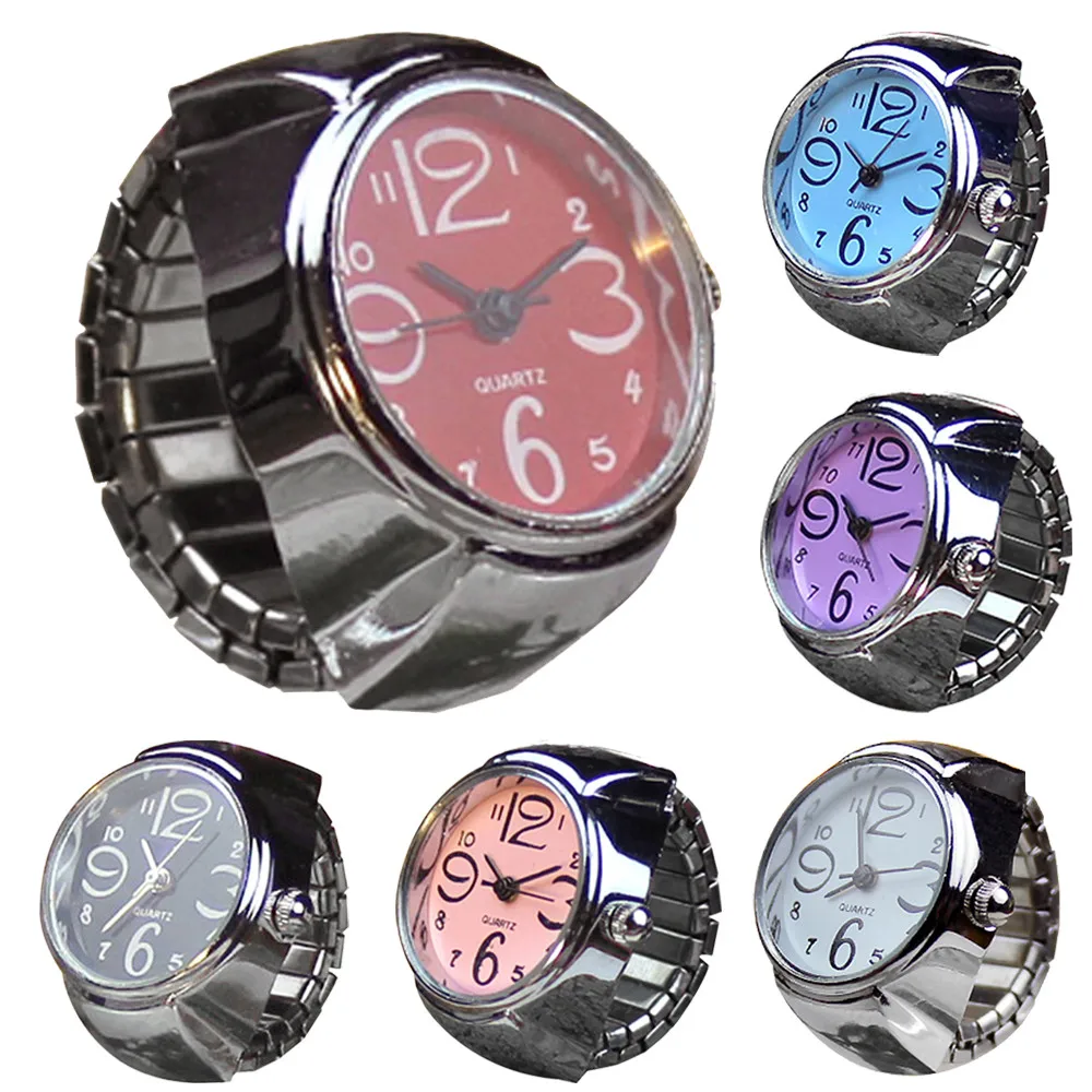 Пару часов Для женщин мужские 2018 творческий набор аналоговых Нержавеющая сталь Кварц палец кольцо смотреть прохладный эластичный Часы