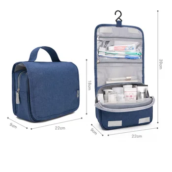

Fashion Women Wash Bag Large Waterproof Oxford Cloth Travel Hook Organizer Zipper Foldable Necessaries Cosmetic Bag