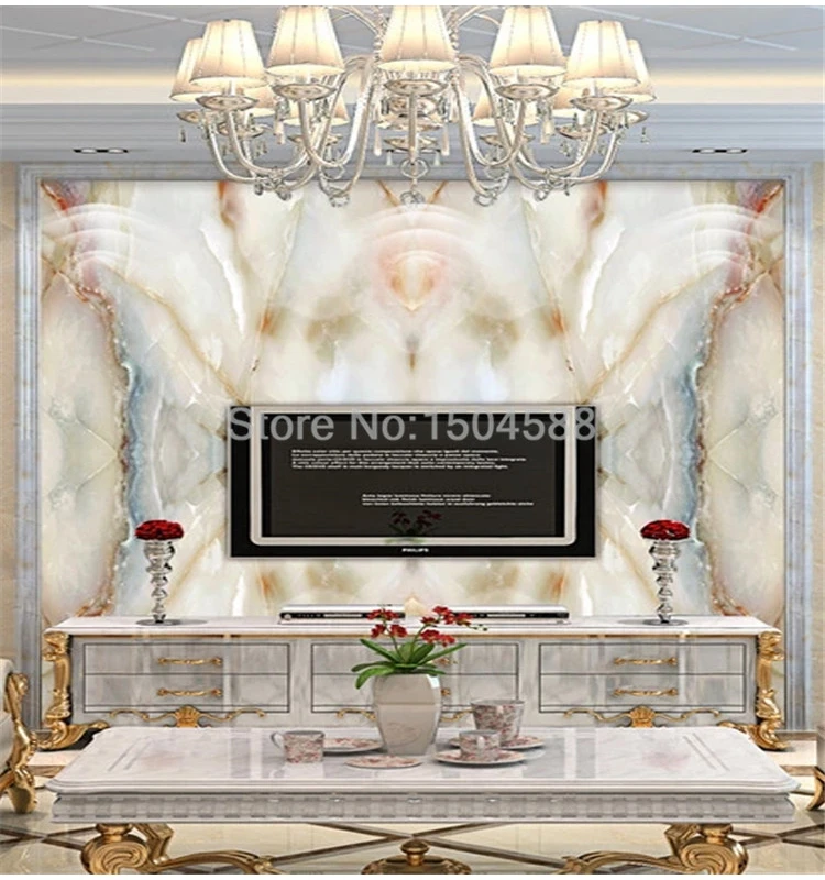 foto papel de parede moderno textura de mármore pintura de parede que vivem tv sala sofá material de jade pedra murais decoração da sua casa arte da parede papéis