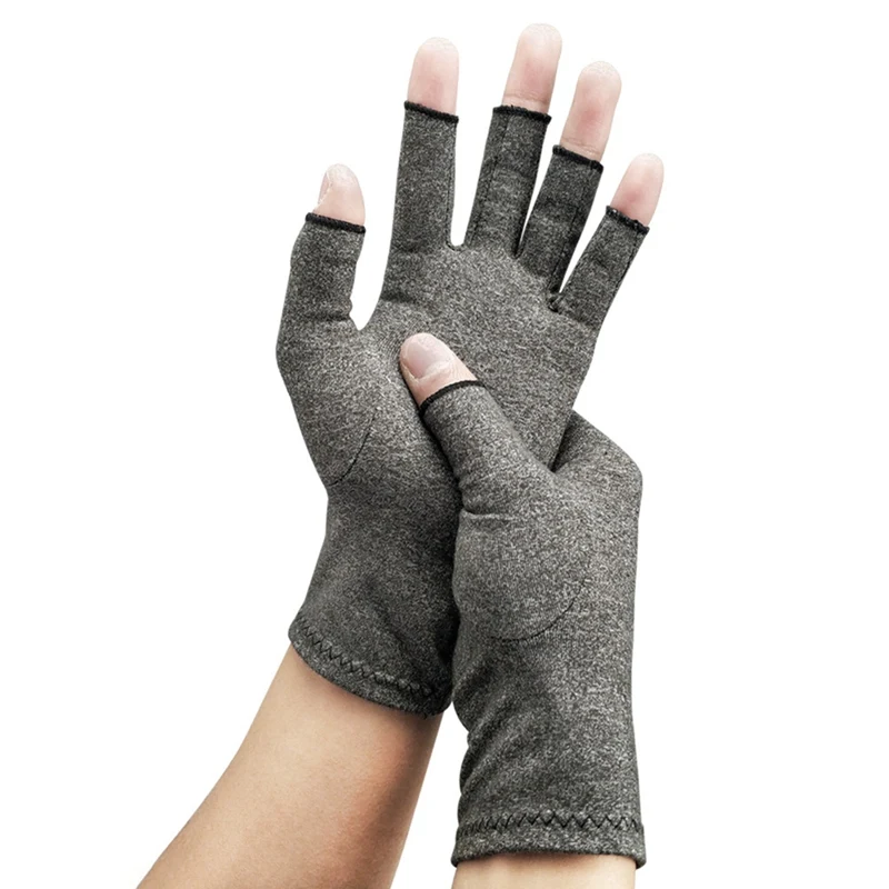Перчатки для здоровья, перчатки для дыхания, компрессионные перчатки для защиты от артрита, рабочие хлопковые перчатки - Цвет: BI2032GY