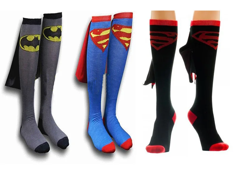 

4pcs Anime boy Winter Sock cartoon animal Superman Superhero Blue Star Soccer Socks Brands knee-length Unisex Winter Socks kids