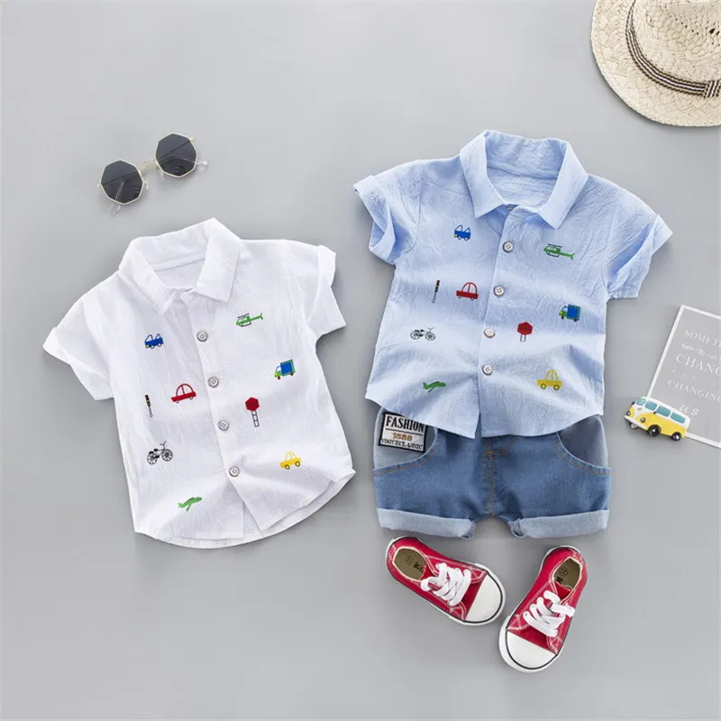 

set baby boy summer clothes infant clothing set infant suit formal suits two piece set baby white sets baby clothes cotton shirt