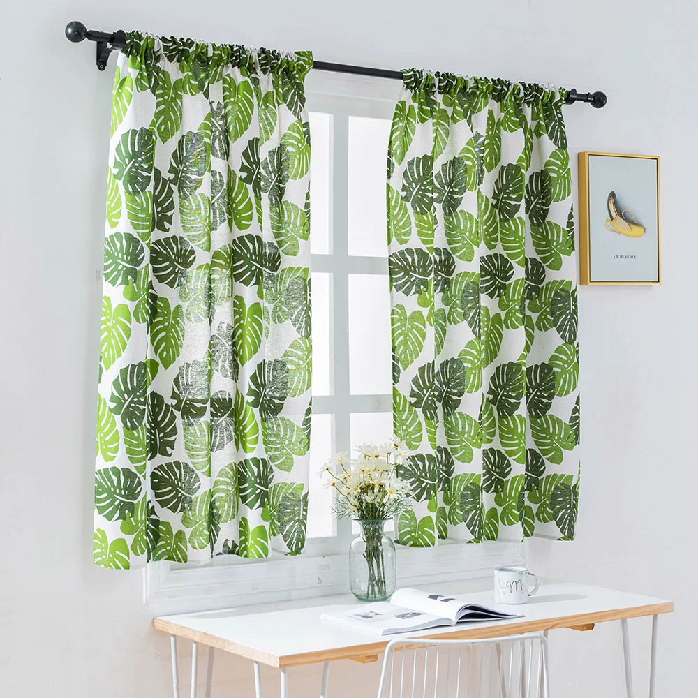 

Polyester Valance Curtains for Bedroom Colored Strip Semi-Blackout Window Curtain Valances Short Curtains Window Drape 100*130CM