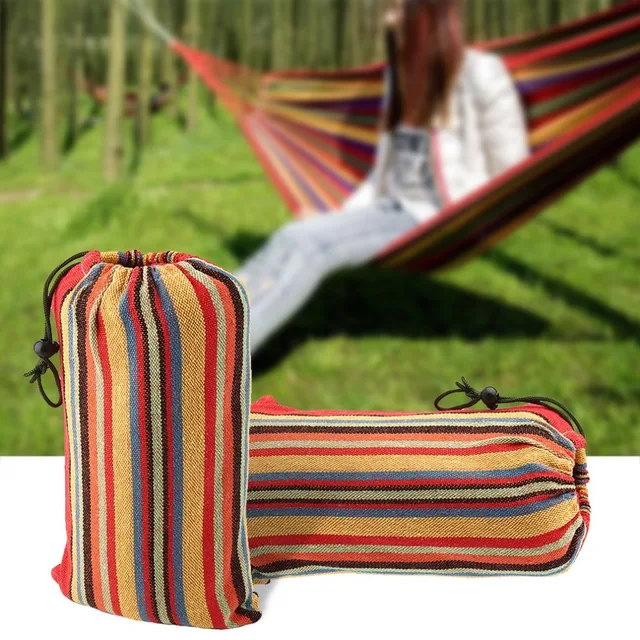 2 Person Outdoor Hammock Double Sleeping Bag Hanging Bed Canvas 2 Person Outdoor Hammock Double Sleeping Bag Hanging Bed Canvas Swing With For Camping