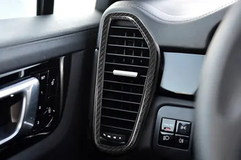 

2pcs Real Carbon Fiber Car Dashboard Side Air Conditioning Vent Frame Trim For Porsche Cayenne 2018 2019 Accessories