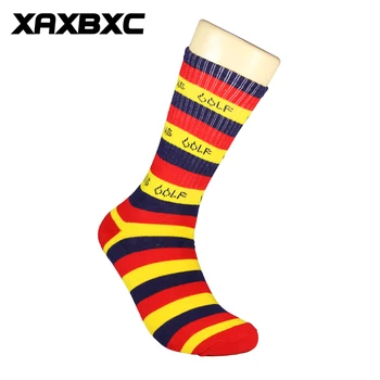 

XAXBXC 2018 NEW Men's Cotton Sock Zebra Stripe Cloud OFWGKTA Letter Thicken Knitted Midi Calf Casual Men Socks 12pairs/lot