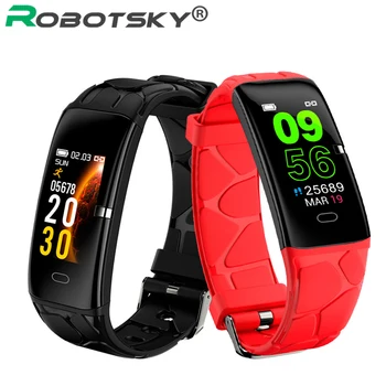 

Robotsky E58 Smart Bracelet 0.96 inch Color Screen Heart Rate Monitor Blood Pressure Fitness Tracker Sports Pedometer Wristband