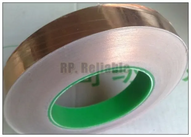 

1x 20mm*30M*0.06mm Double Sided Conductive Copper Foil Tape for PC Screen Transformer EMI Masking Electromagnetic Shielding