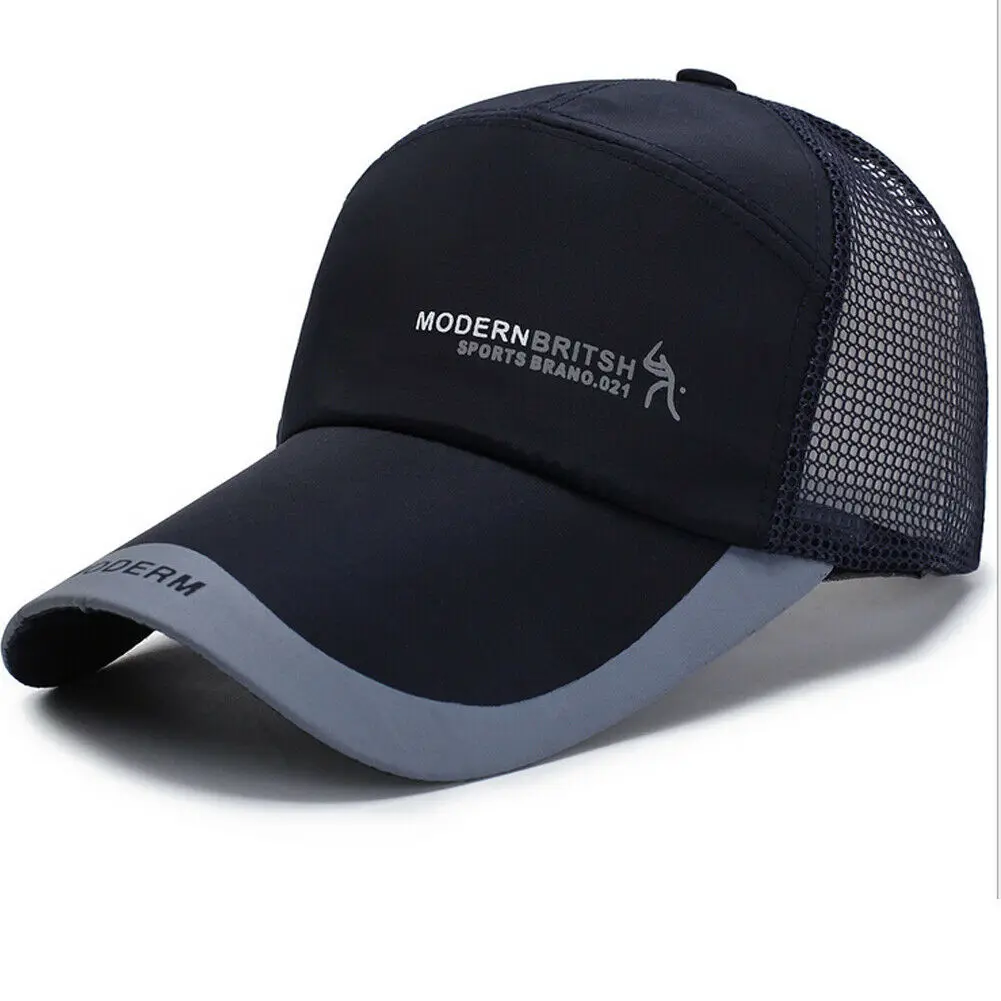Новая мужская модная спортивная бейсбольная кепка в стиле хип-хоп, регулируемый головной убор с вышивкой, винтажные шляпы для гольфа - Цвет: Синий