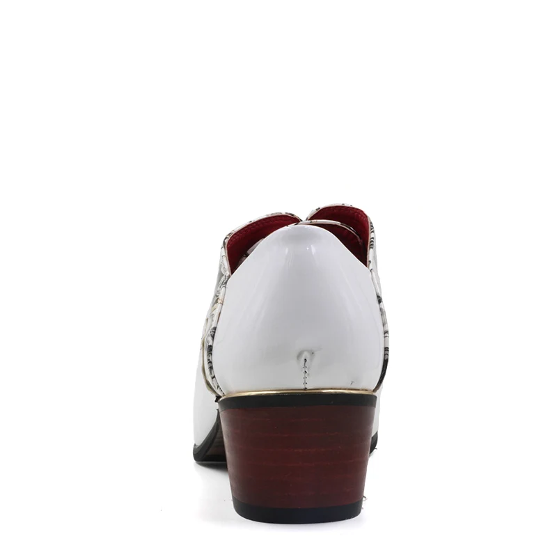 Новинка; Мужская официальная обувь с черепом; модные мужские оксфорды с острым носком в британском стиле; обувь на высоком каблуке со шнуровкой; zapatos hombre; Мужская обувь; RMC-560