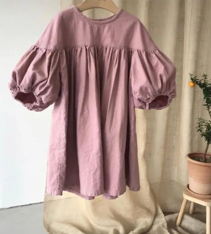 Коллекция года, Япония и Корея, детское платье для девочек одежда принцессы для девочек, детская одежда - Цвет: Розовый