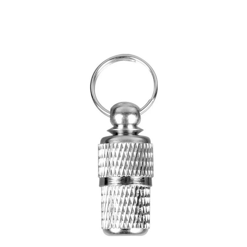 

1PC Silver Pet Dog Cat Address Label Barrel Storage Identification Tube ID Tags 23x10mm