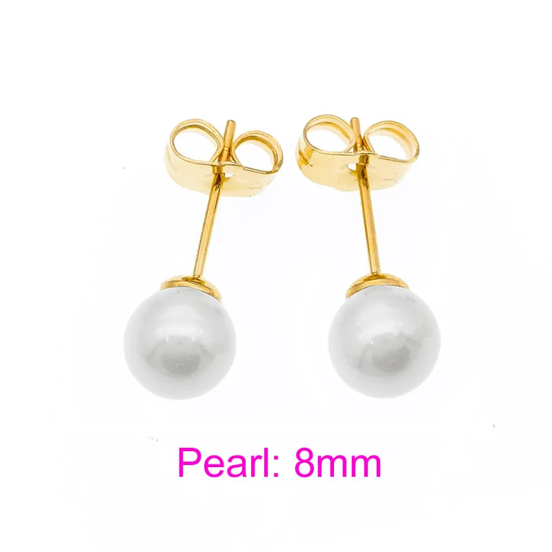 Женские серьги с белым жемчугом 8/5 мм|stud earrings|pearl earringswomen stud earrings |