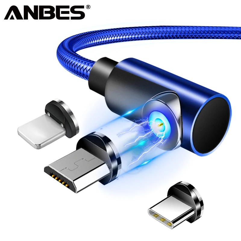 1 м Магнитный кабель 2A Micro USB Тип Кабеля C Зарядное устройство для зарядки iPhone XS X XR 8
