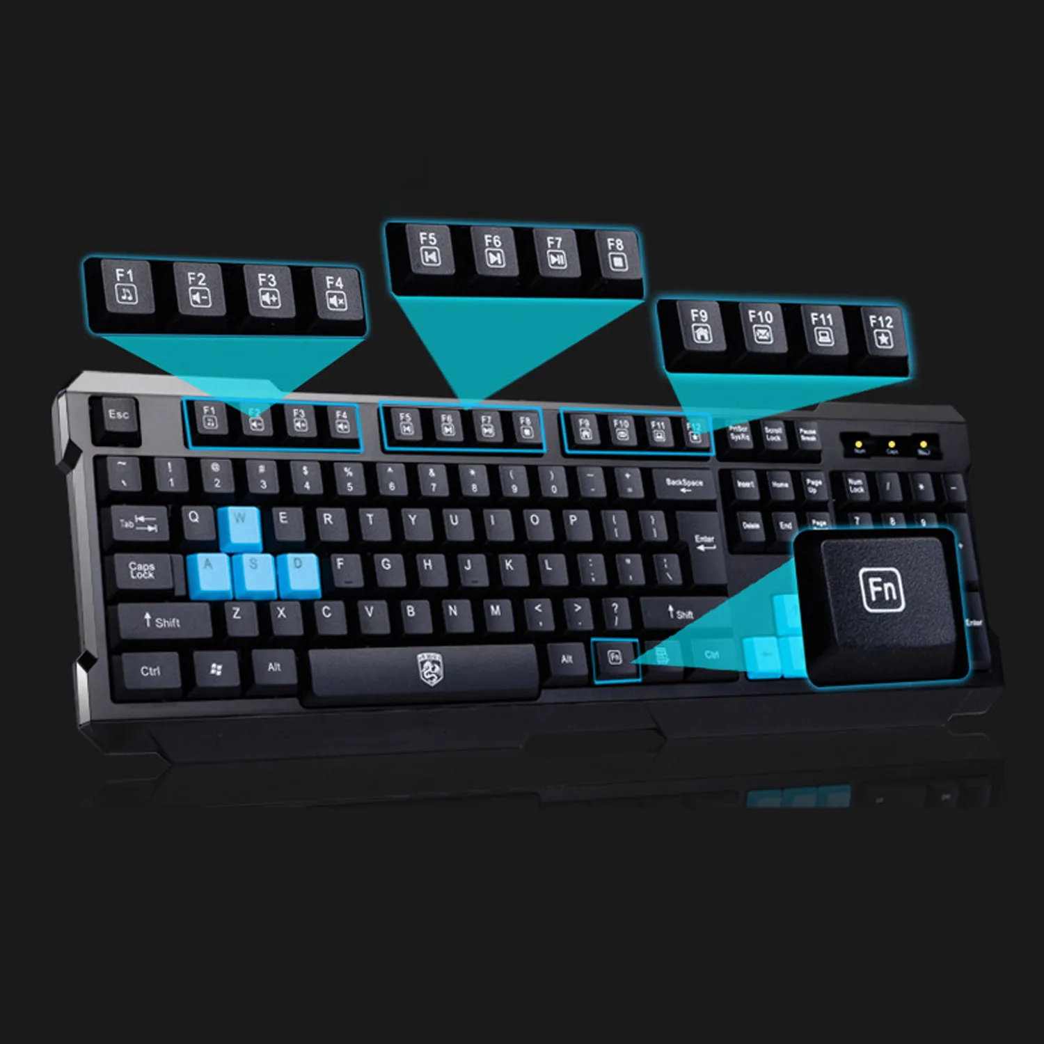 Vococal Набор игровой клавиатуры и мыши модный 2 4G беспроводной компьютер ноутбук ПК