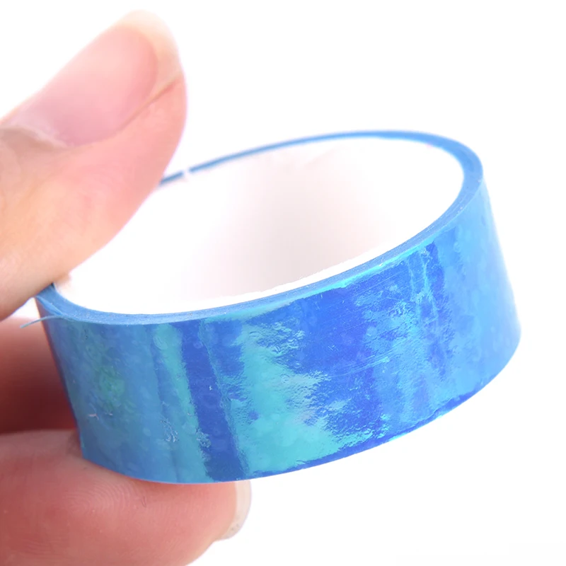 Gymnastics Decoration 500cm Rhythmic Gymnastics Decoration Holographic RG Prismatic Glitter Tape Hoops Stick