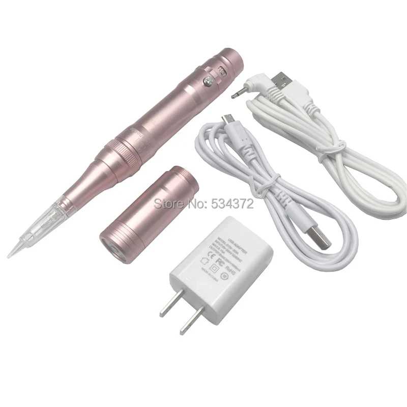 

Rose Gold High Quality Wireless Tattoo Eyebrow Machine Permanent Makeup Beauty Machine Pen Cartridge Needles