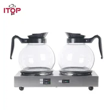 ITOP новая машина для приготовления кофе из нержавеющей стали котел и грелка электрические кофейные горшки машина с термостатом управления дизайном