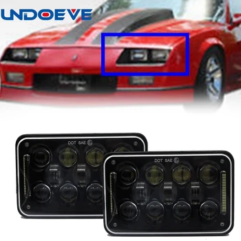 

Undoeve 60W DRL Led Rectangular Lamps Auto Replacement 4x6 Sealed Beam Bulbs For Chevy Camaro Iroc-Z H4 LED Square high-low beam