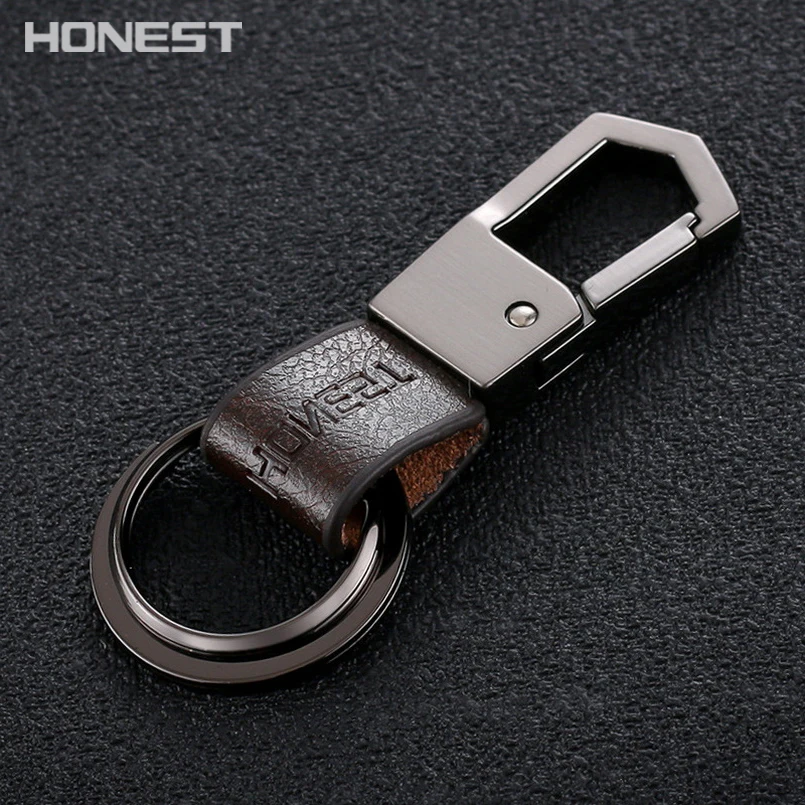 Бренд HONEST натуральная кожа высококачественные брелки для ключей мужские