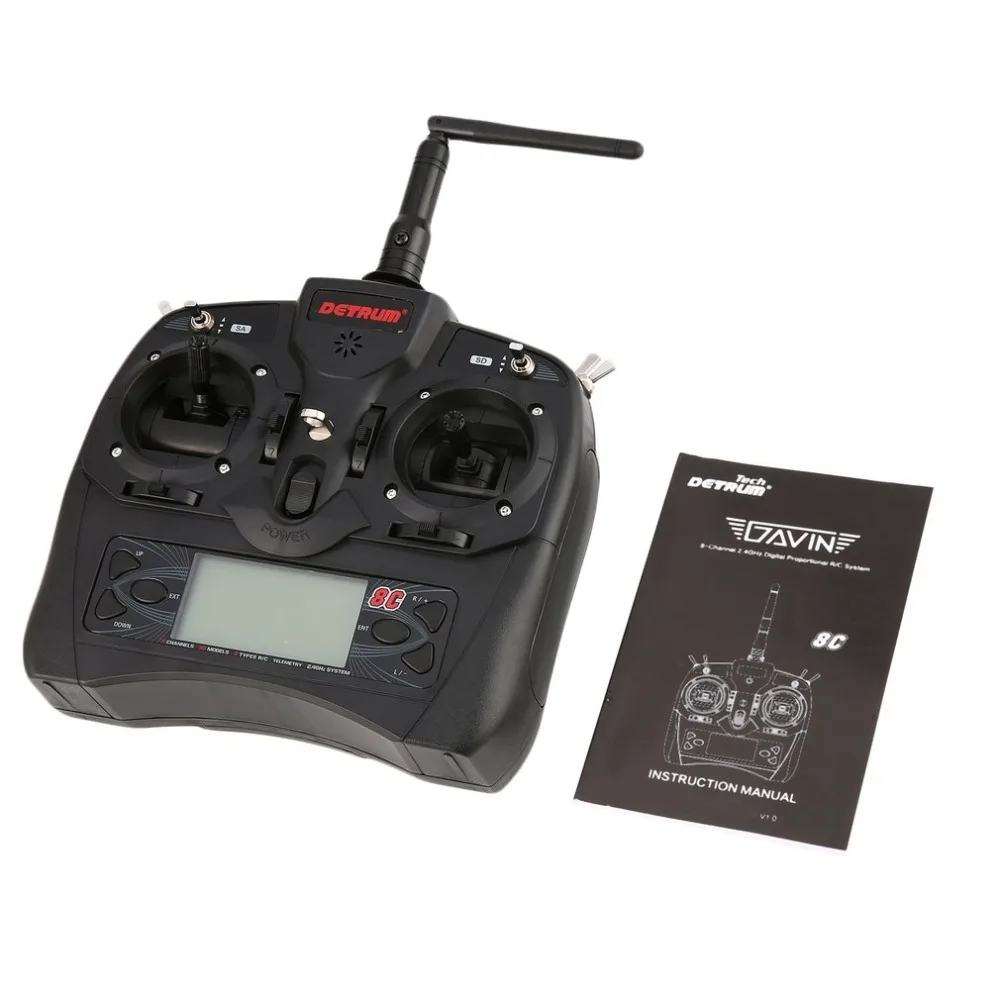 

Detrum 2.4G GAVIN-8C DSSS- FHSS Hybrid Dual-Spread 8 Channels Remote Control Tx Transmitter DTM-T008W / Programmable System HOT!